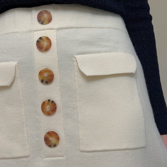 Sold Out Sorena Merino Skirt - Ecru in M/L - Picture 5 of 6